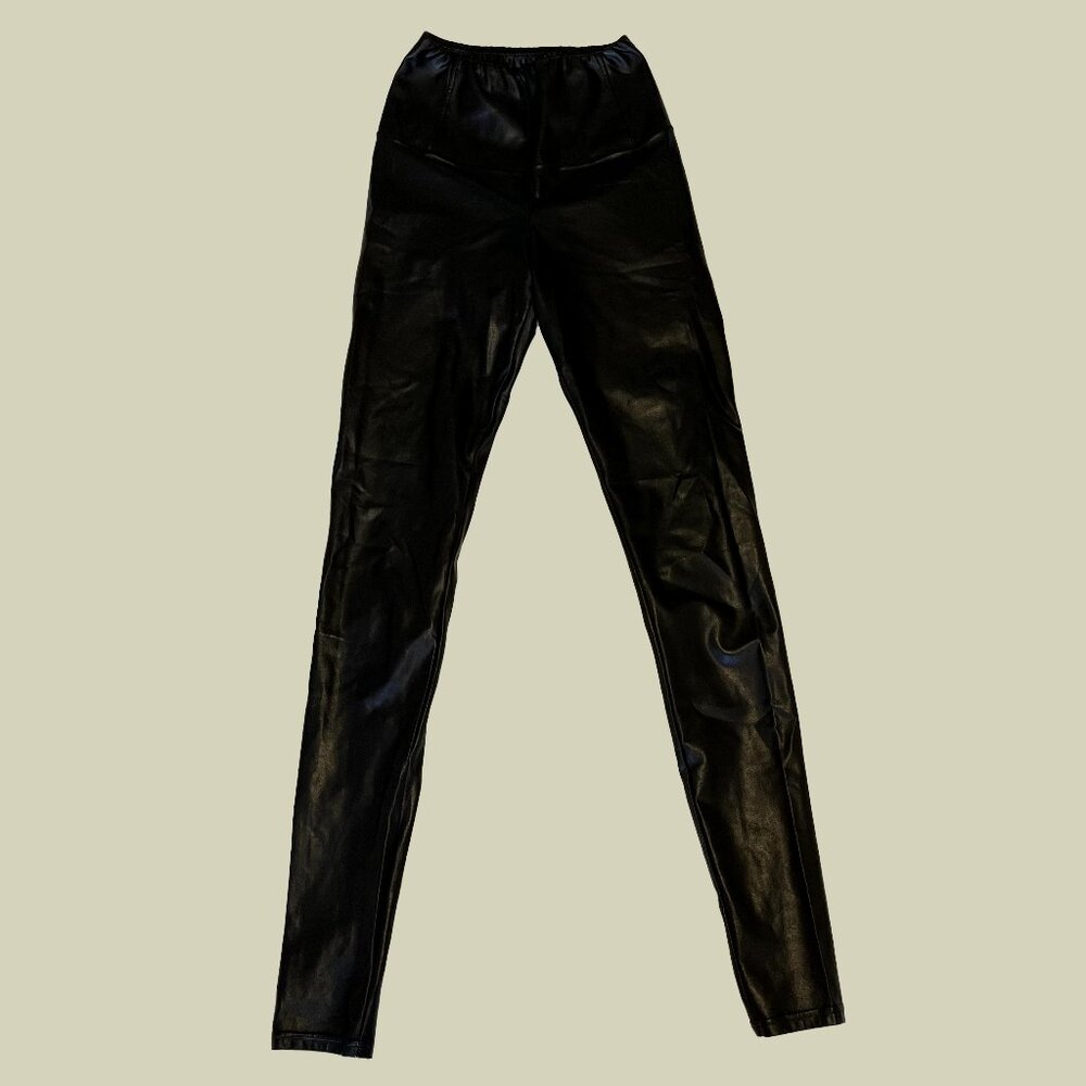 Wilfred Skinny Black Leather Pants